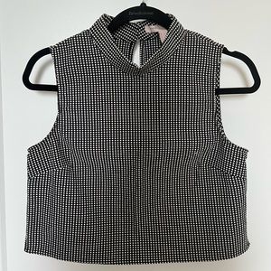 Black & White Sleeveless Top